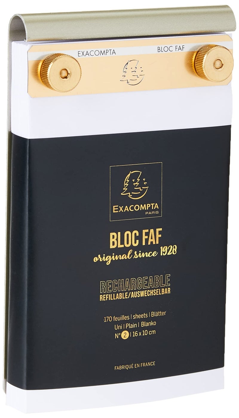 Exacompta Desk Pad No.2, 16x10cm (4X6.25 Inch), Plain Paper, Refillable - Image 1